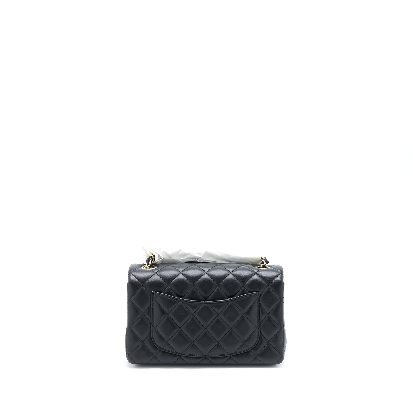 Chanel Mini Rectangular Flap Bag Lambskin Black L (Microchip)