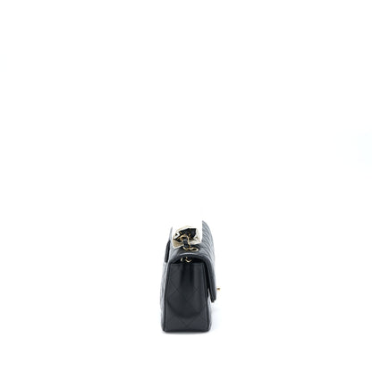 Chanel Mini Rectangular Flap Bag Lambskin Black L (Microchip)
