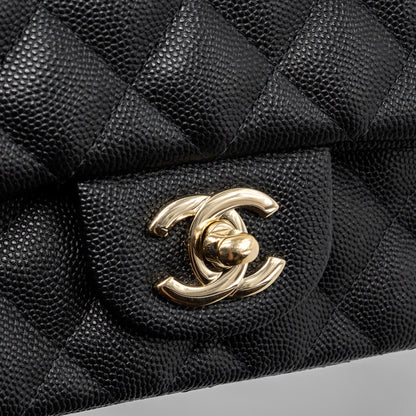 Chanel Classic Mini Rectangular Flap Bag Caviar Black
