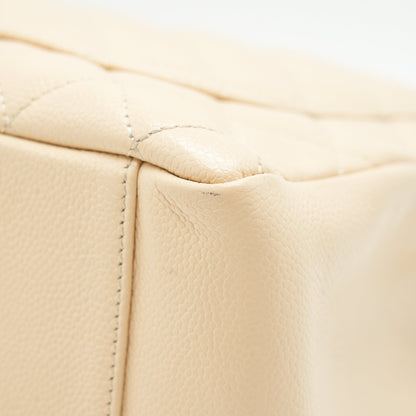CHANEL CAVIAR GRAND SHOPPING TOTE GST IN BEIGE