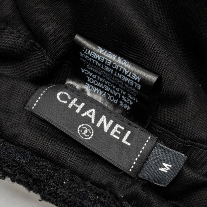 Chanel Size M CC logo Beret Polyamide/Wool Black