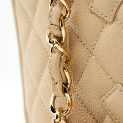 CHANEL CAVIAR GRAND SHOPPING TOTE GST IN BEIGE