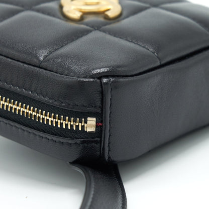 Chanel quilted belt bag lambskin black with