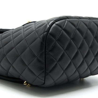 CHANEL QUILTED LAMBSKIN URBAN SPIRIT BACKPACK BLACK