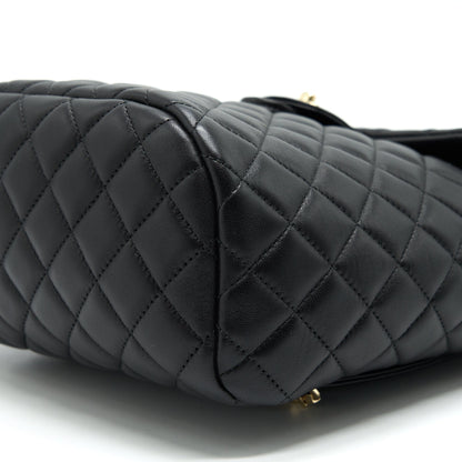 CHANEL QUILTED LAMBSKIN URBAN SPIRIT BACKPACK BLACK