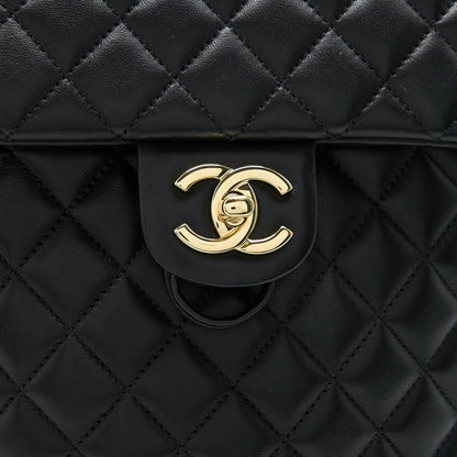 CHANEL QUILTED LAMBSKIN URBAN SPIRIT BACKPACK BLACK