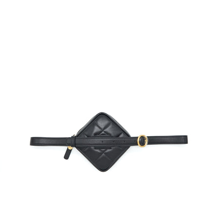 Chanel quilted belt bag lambskin black with