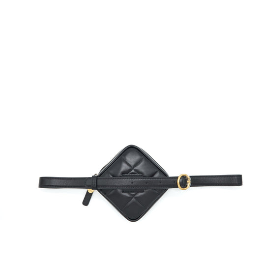 Chanel quilted belt bag lambskin black with