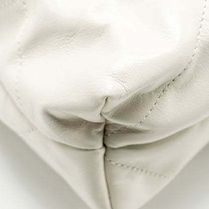 Chanel Medium 22 Bag Calfskin White  (Microchip)