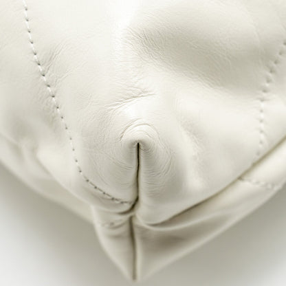 Chanel Medium 22 Bag Calfskin White  (Microchip)