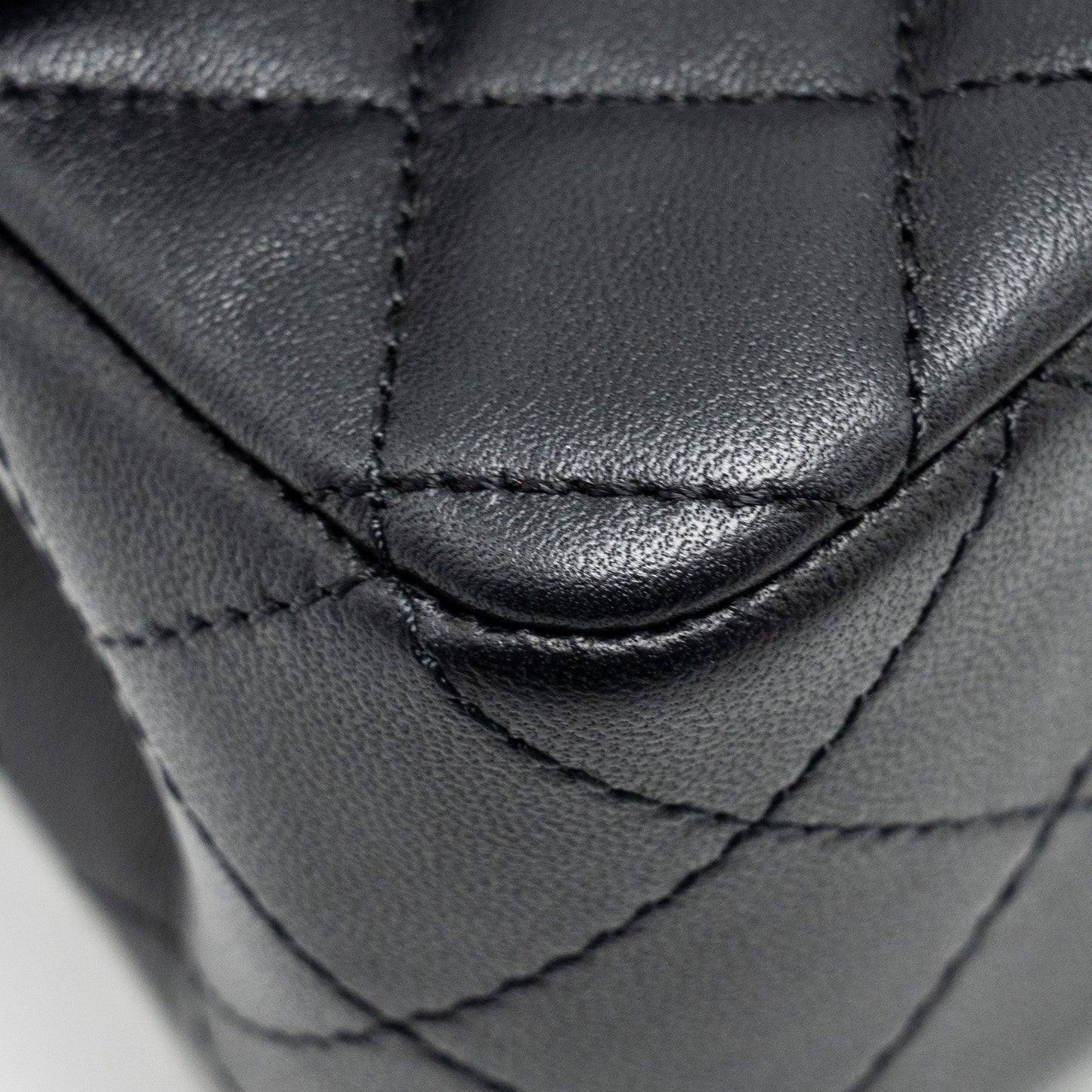 Chanel Pearl Crush Mini Rectangular Flap Bag Lambskin Black  (Microchip)