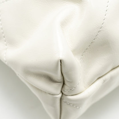 Chanel Medium 22 Bag Calfskin White  (Microchip)