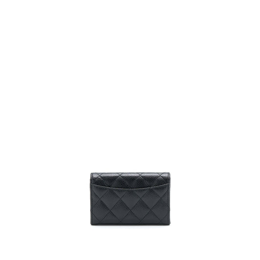 Chanel Classic Flap Card Holder Caviar Black