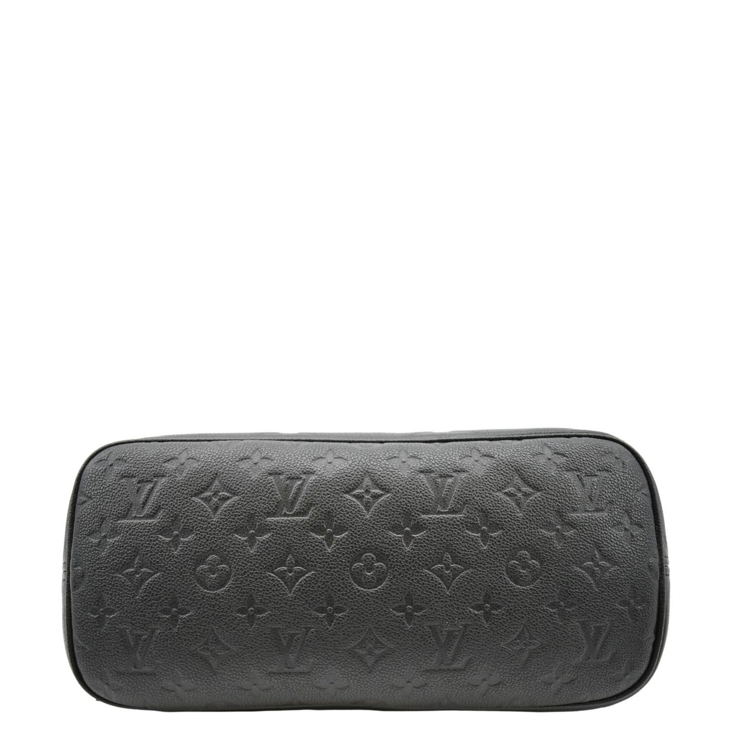 LOUIS VUITTON Neverfull MM Empreinte Leather Tote Shoulder Bag Black