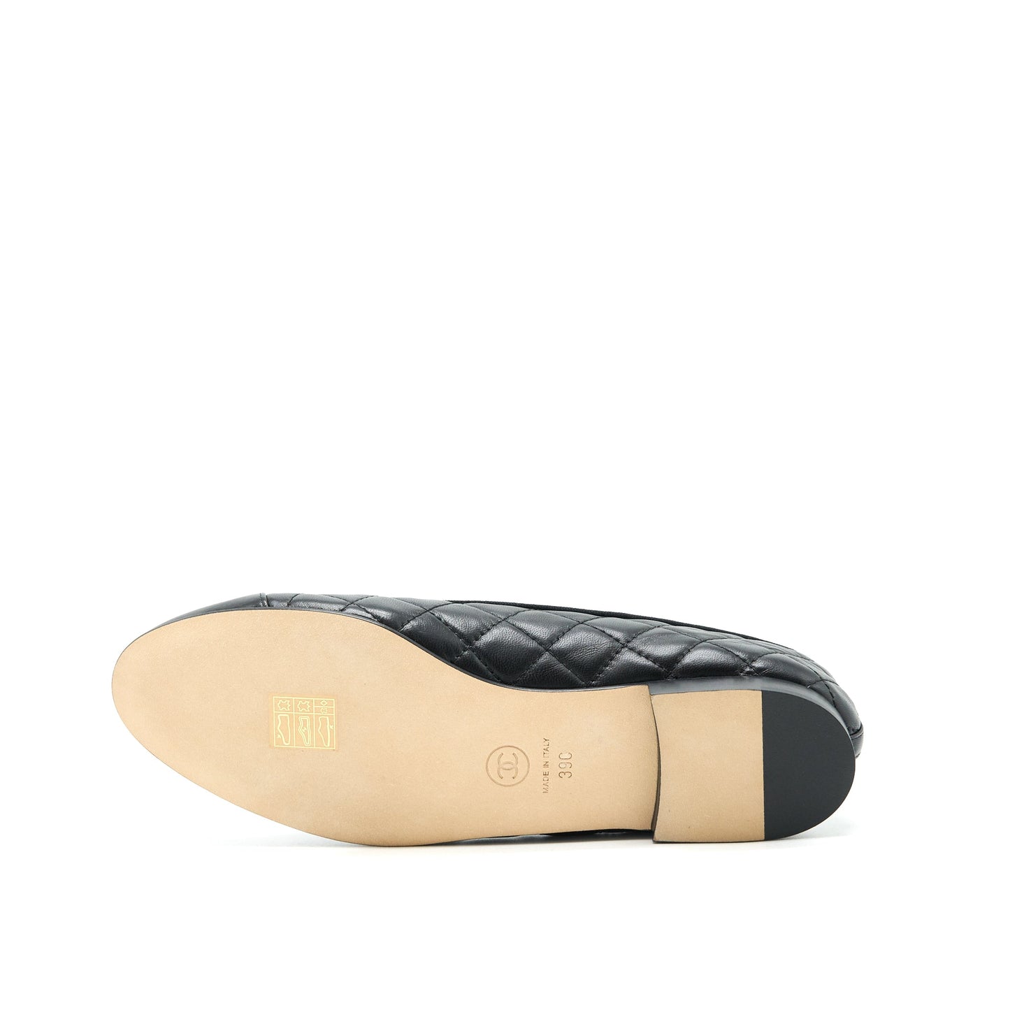 Chanel Size 39 ballerina Flat Shoes Black