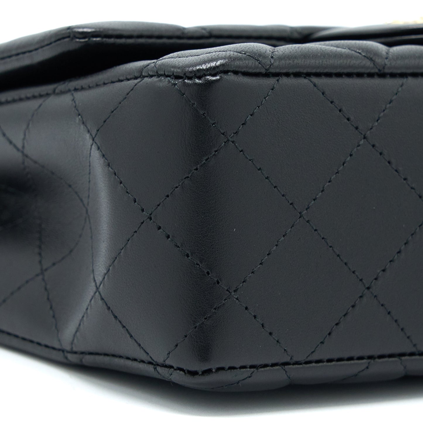 Chanel Mini Rectangular Flap Bag Lambskin Black L (Microchip)