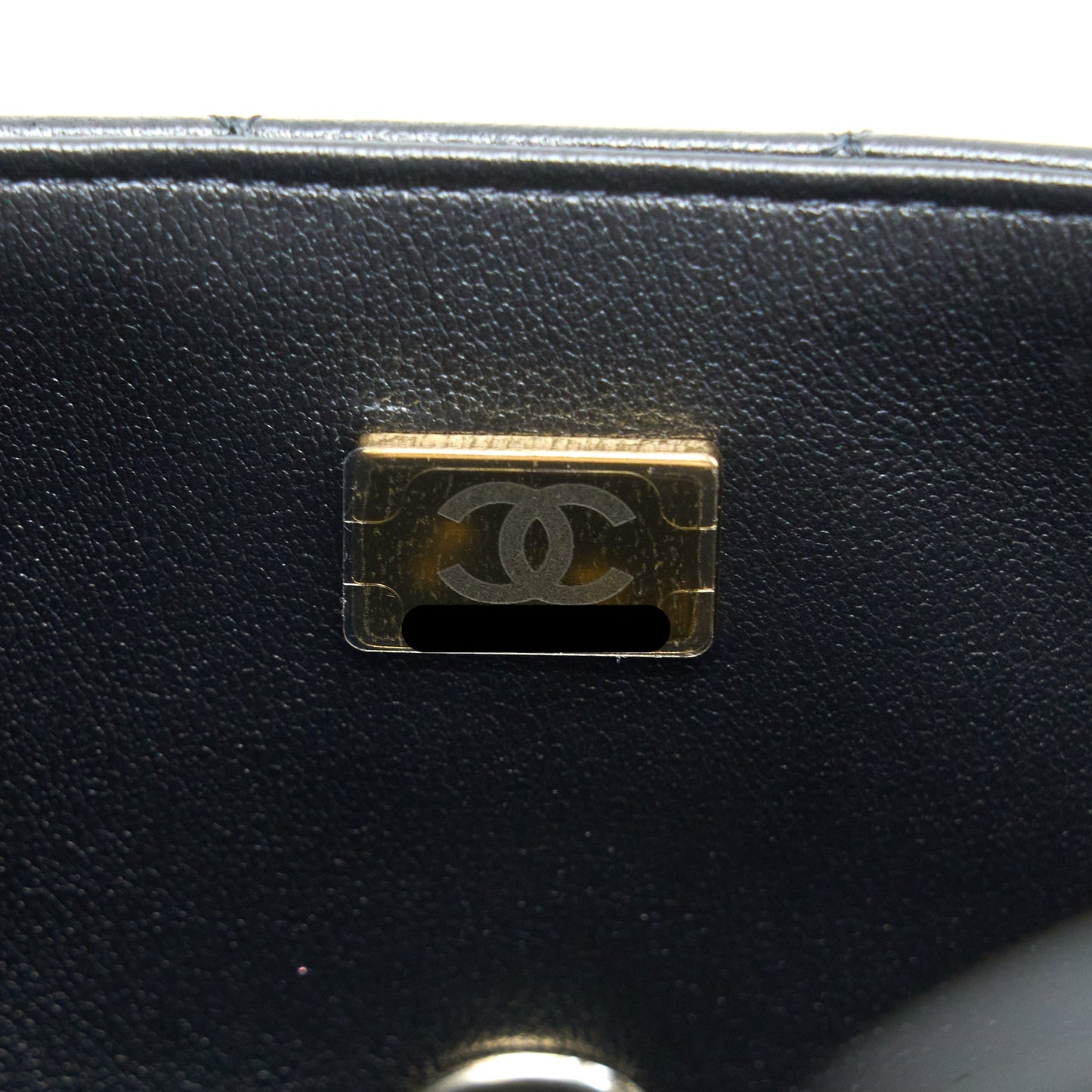 Chanel Mini Rectangular Flap Bag Lambskin Black L (Microchip)