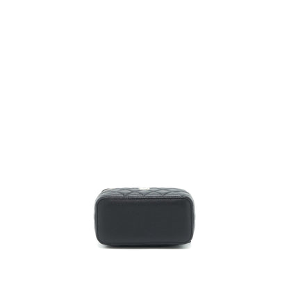 Chanel 22P Long Vanity With Logo On Chain Caviar Black L