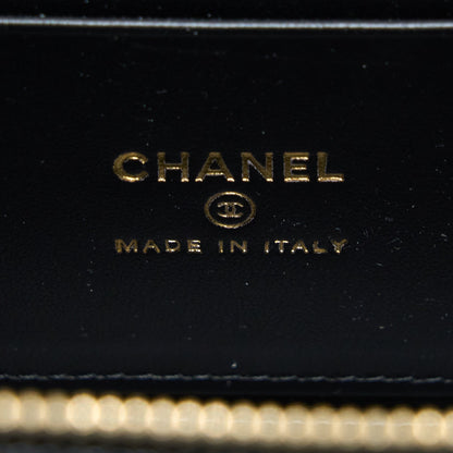 Chanel Letter Top Handle Long Vanity Caviar Black