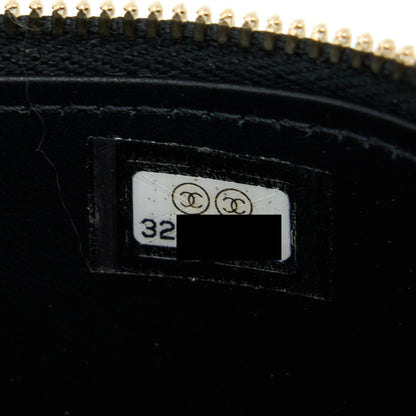 Chanel Letter Top Handle Long Vanity Caviar Black
