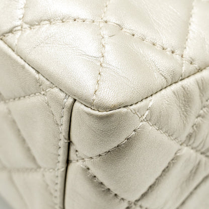 Chanel Classic Quilted Flap Bag Lambskin Metallic Pale Gold