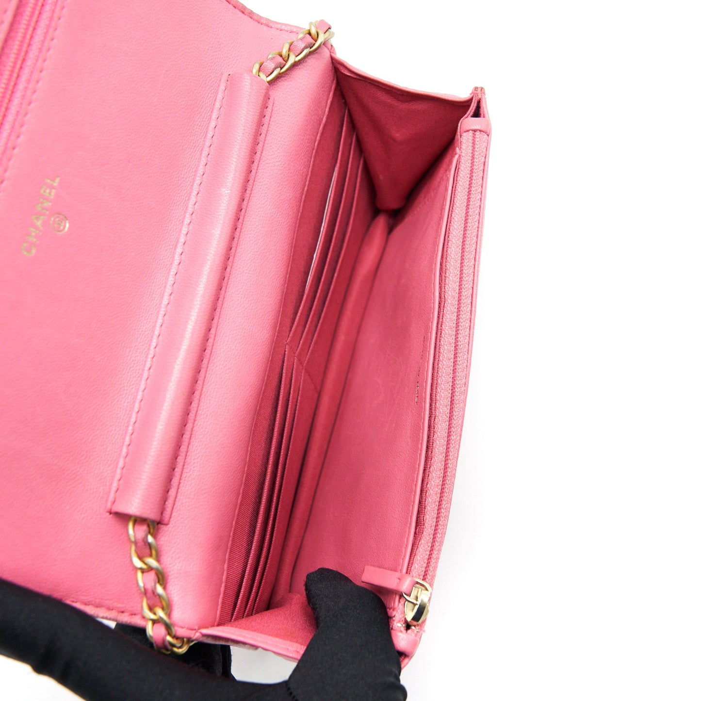 Chanel Boy Wallet on Chain Pink