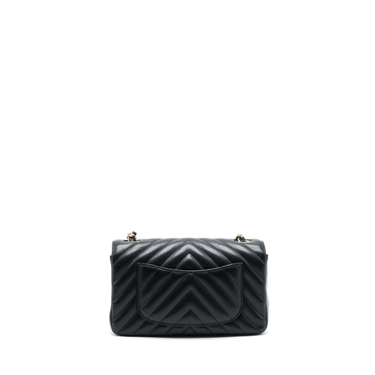 Chanel Chevron Mini Rectangular Flap Bag Black L