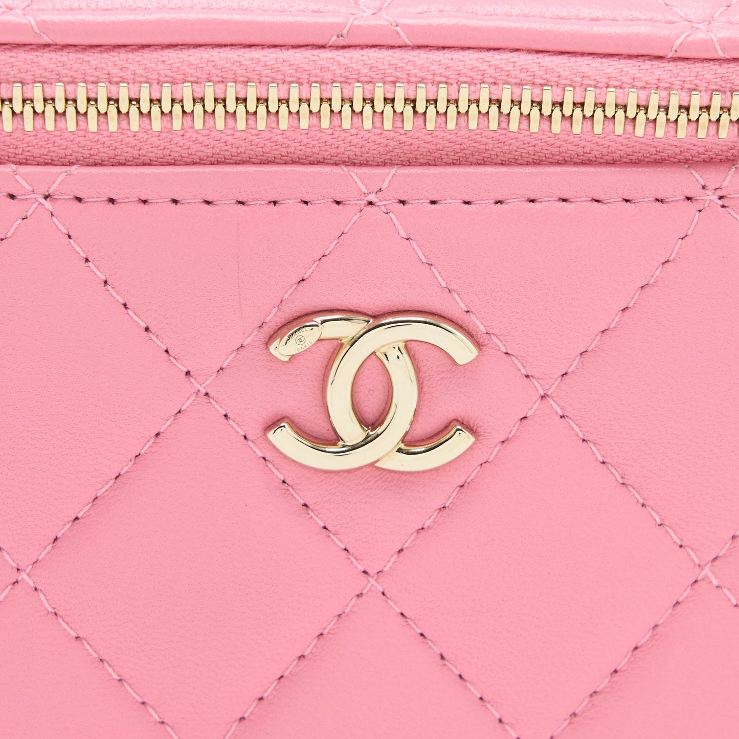 Chanel Mini Trendy CC Vanity with Chain Lambskin Pink L