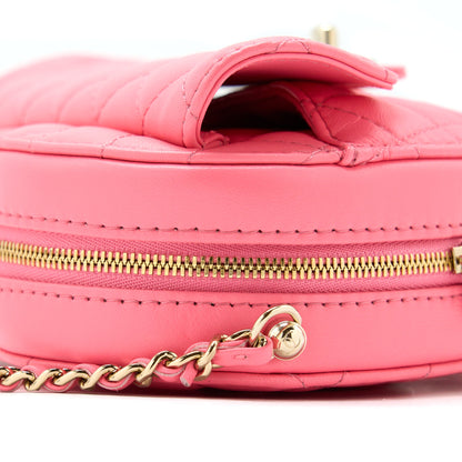 Chanel 22S Heart Bag Lambskin Pink L