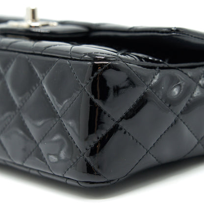 Chanel Mini Rectangular Flap bag Patent Leather Black