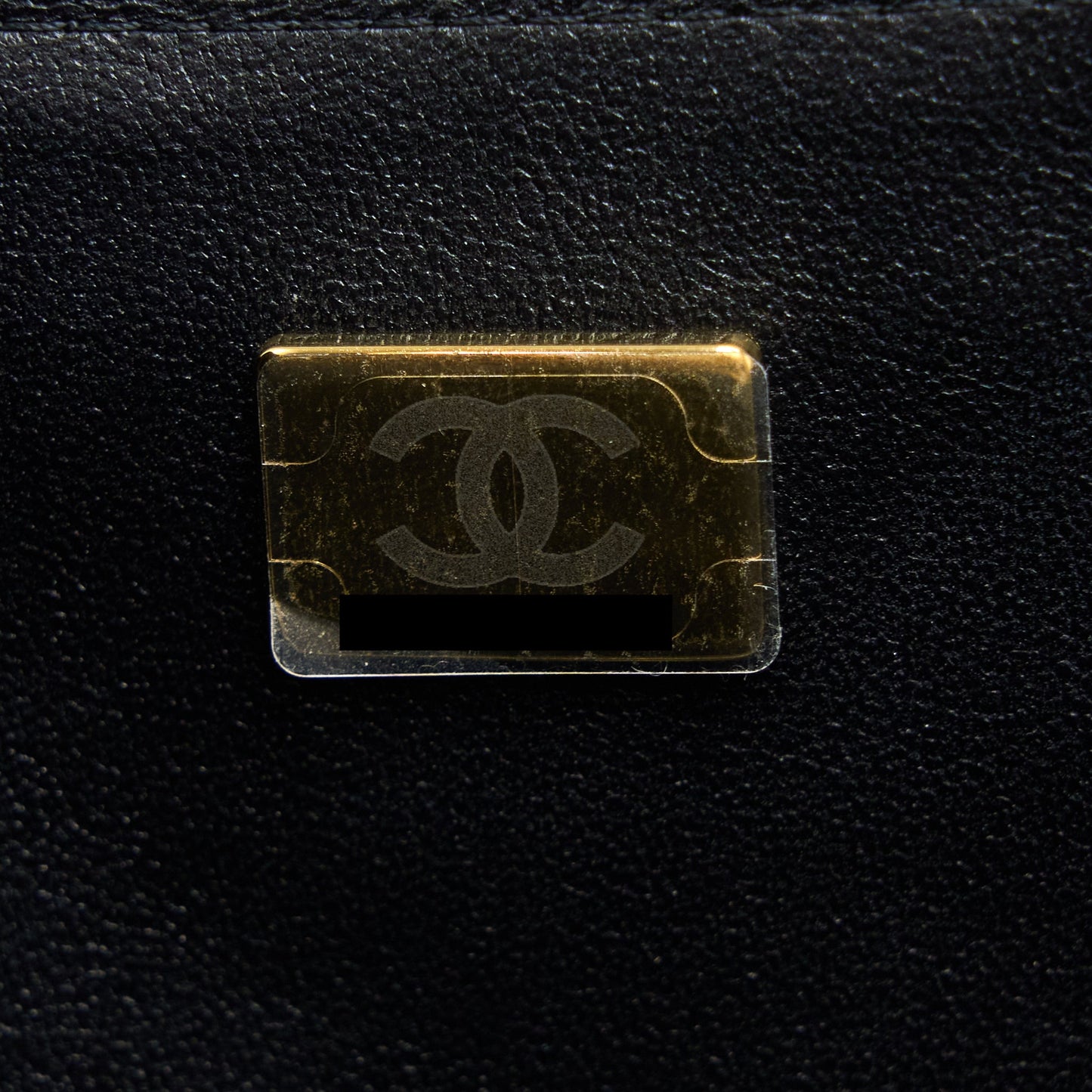 Chanel 22K Coco Chain Quilted Flap Bag Lambskin Black Brushed  (Microchip)