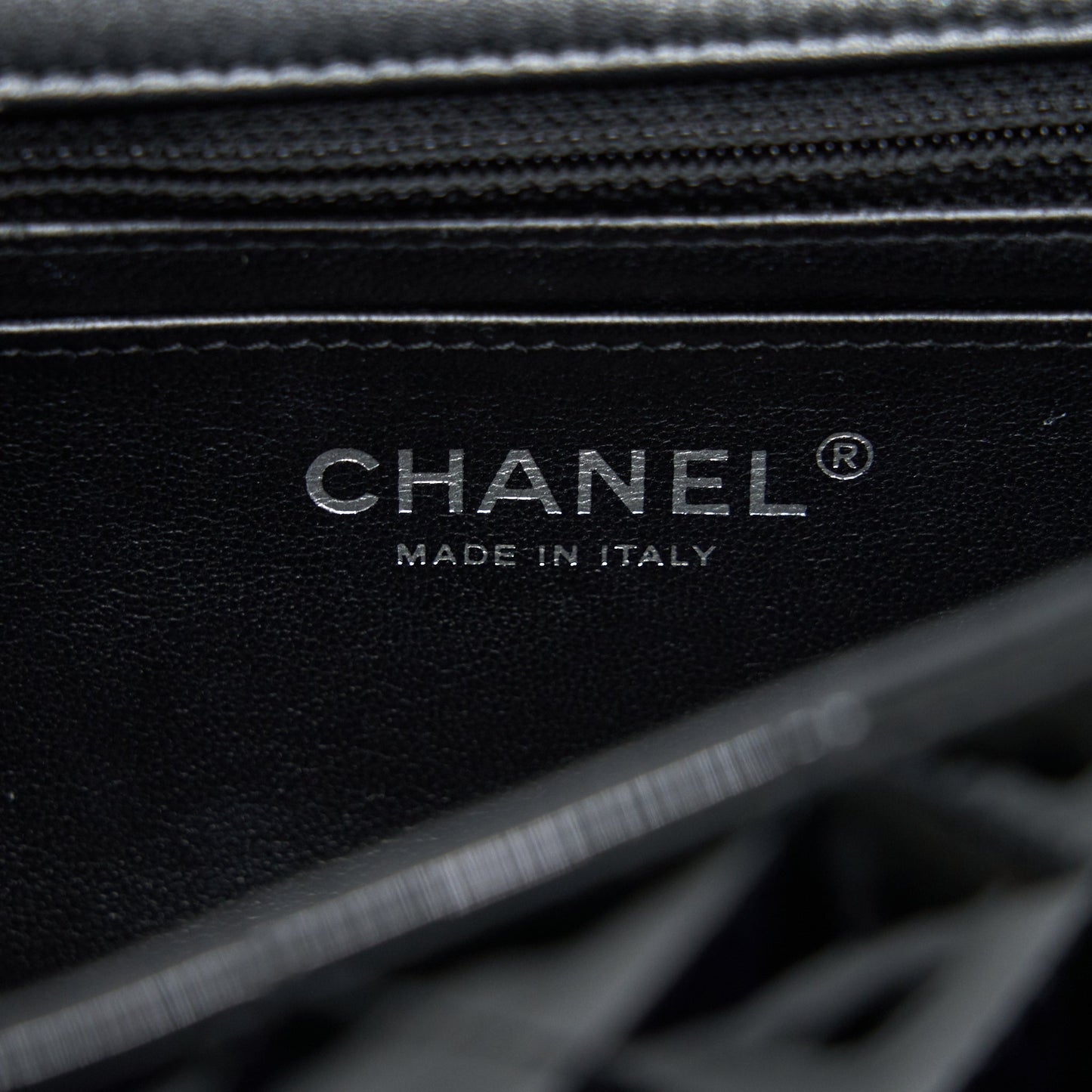 Chanel Mini Rectangular Flap bag Patent Leather Black
