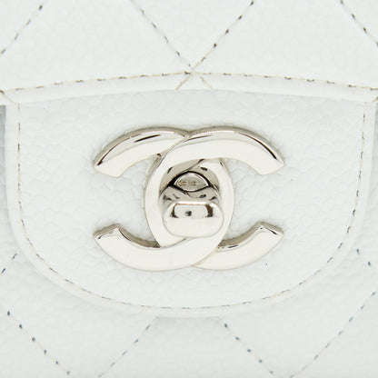 Chanel Medium Classic Flap Caviar White