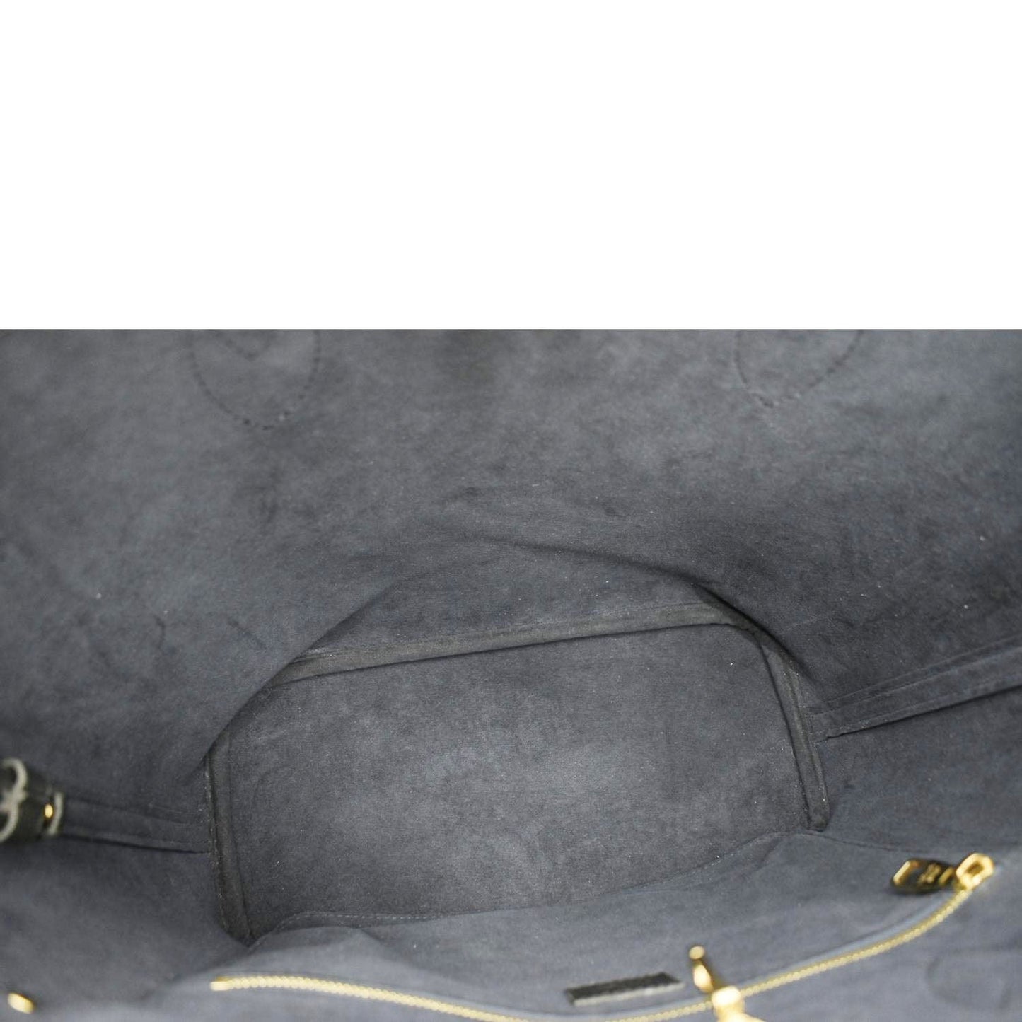 LOUIS VUITTON Neverfull MM Empreinte Leather Tote Shoulder Bag Black