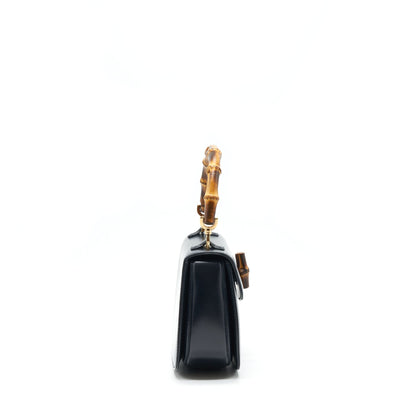 Gucci Vintage Bamboo Small Top Handle Bag Black