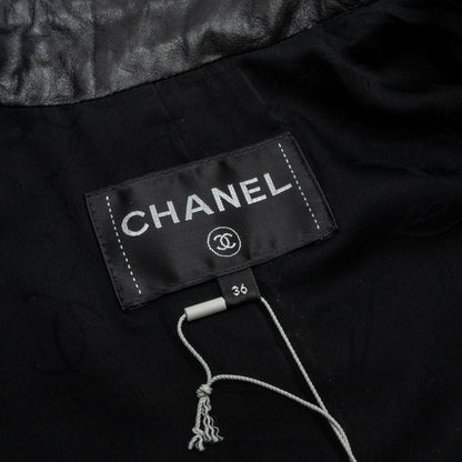 Chanel 17A size 36 Jacket Fantacy Tweed / calfskin black
