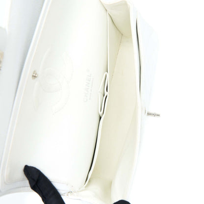 Chanel Medium Classic Flap Caviar White