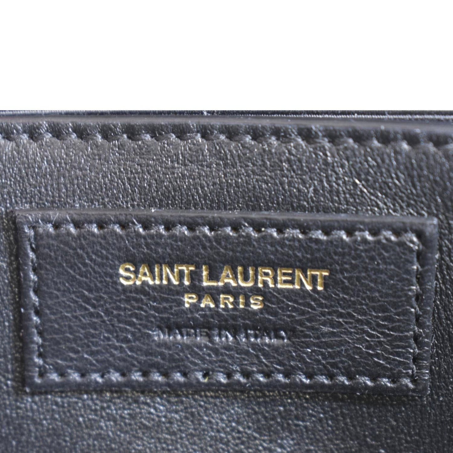 YVES SAINT LAURENT Kate Leather Chain Clutch Crossbody Bag White