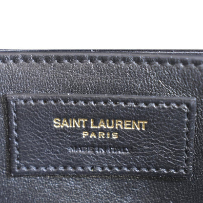 YVES SAINT LAURENT Kate Leather Chain Clutch Crossbody Bag White