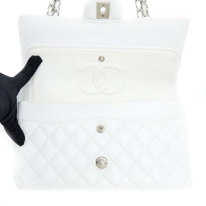 Chanel Medium Classic Flap Caviar White