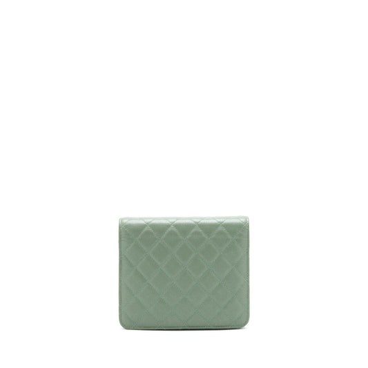 Chanel Wallet On Chain Square Caviar Green
