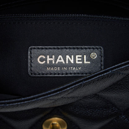 Chanel 21k My Perfect Mini Flap Bag Caviar Black