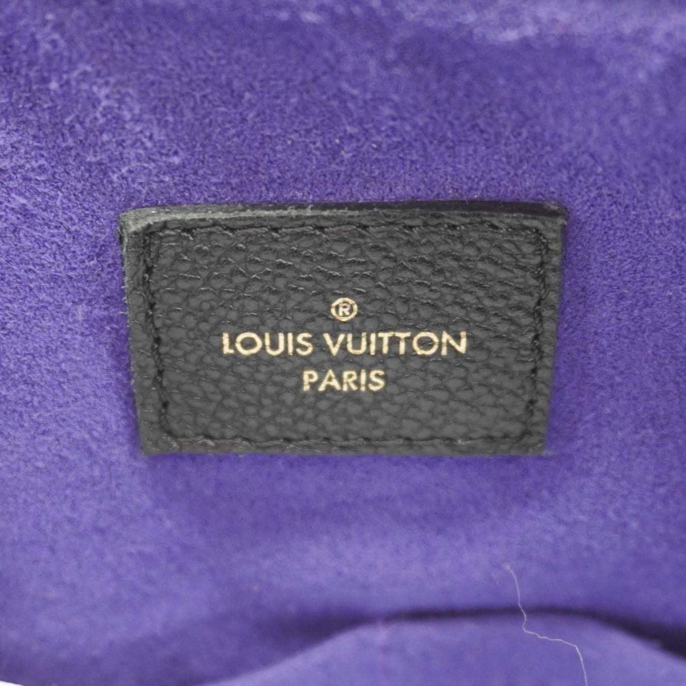 LOUIS VUITTON Maida Monogram Empreinte Leather Hobo Shoulder Bag Black