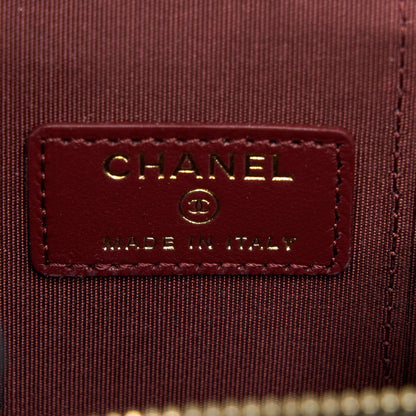 Chanel 21A Gold Crush Mini Vanity Case Calfskin Black Brushed