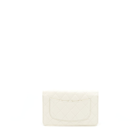 Chanel Classic Wallet On Chain Caviar White L