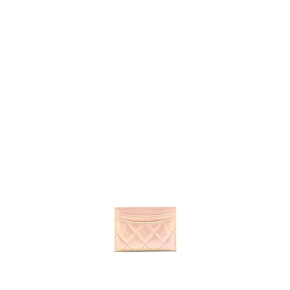 Chanel 21K Iridescent Pink Flat Card Holder