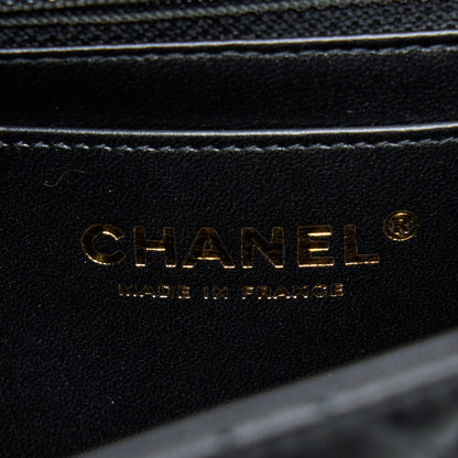 Chanel Mini Square Flap Bag Lambskin Black  (Microchip)