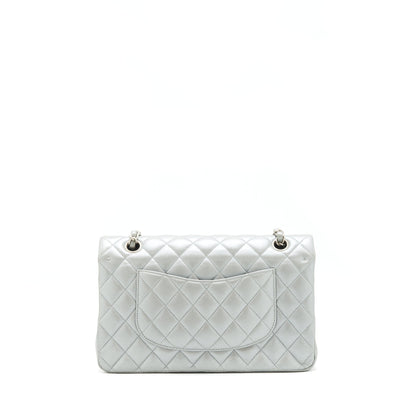 Chanel Medium Classic Flap Bag Silver Grey