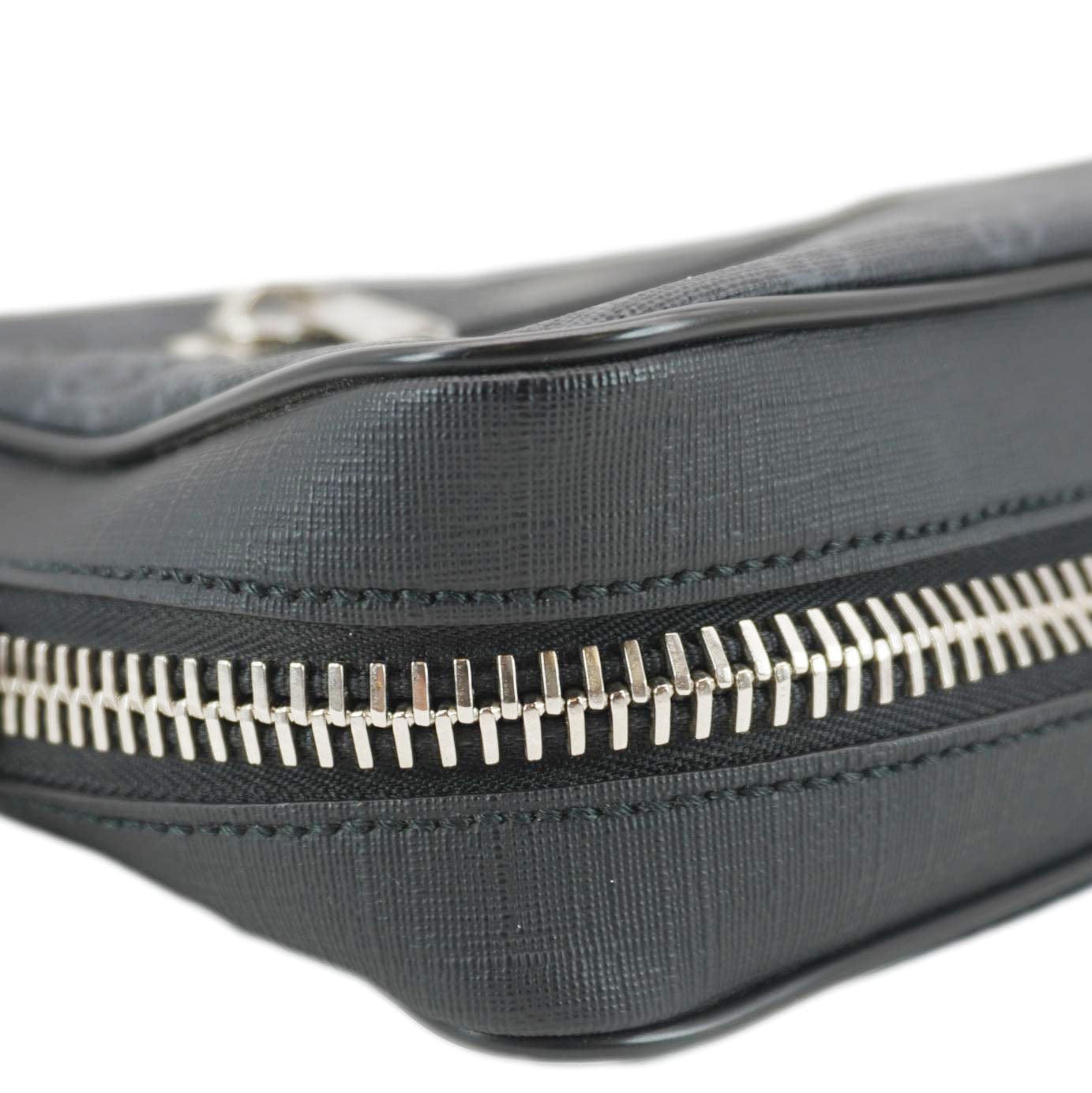 GUCCI GG Supreme Canvas Belt Bag with Zip Pocket Black 478325