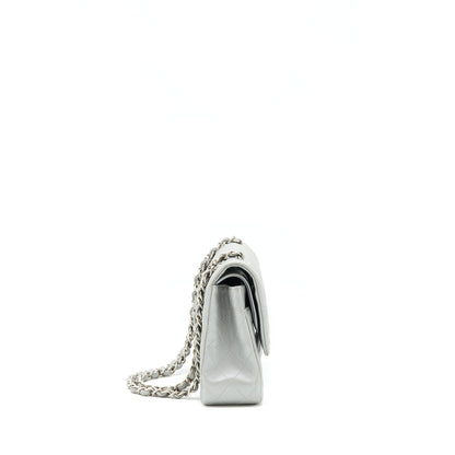 Chanel Medium Classic Flap Bag Silver Grey
